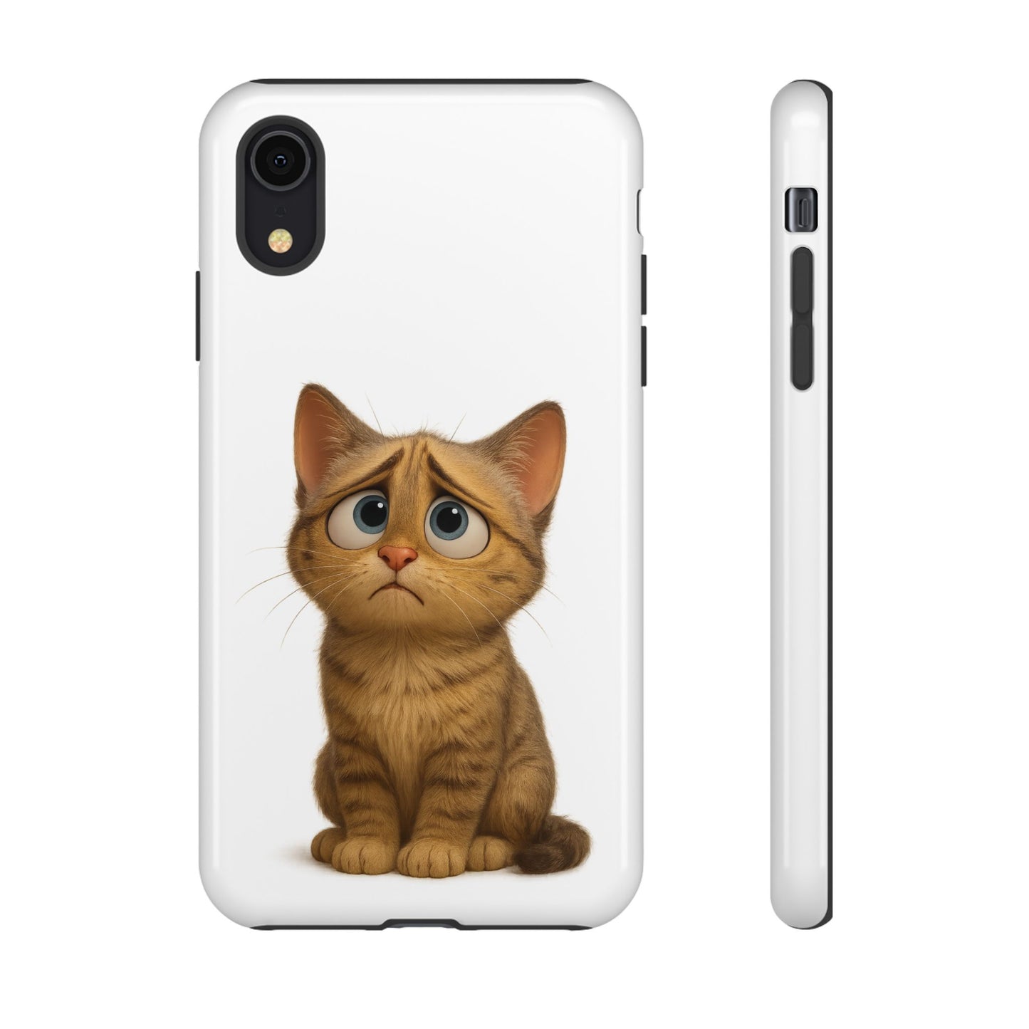 Cute Cat Phone Case, Funny Kitty Case, Animal Lover Gift, Cat Lover Accessory, Unique Cat Design Case, Pet Mom Gift - TRV