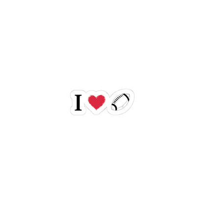 I Love Football -Cut Stickers | Sports Love Decals, Laptop Stickers, Gift for Football Fans, Sticker for Sports Enthusiasts, Home Decor - TRV