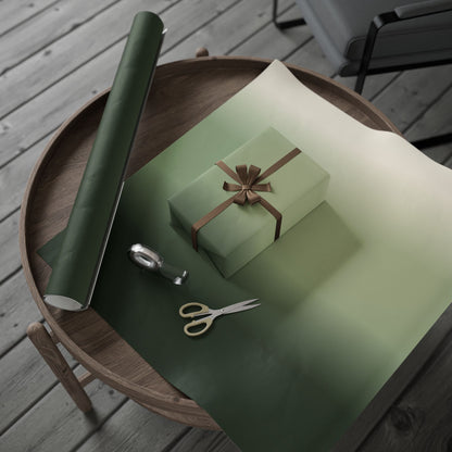 Ombre Sage Wrapping Paper Roll — Neutral Green Gradient Gift Wrap