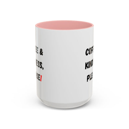 Coffee & Kindness Mug - Inspirational Coffee Cup, Gift for Friends, Office Decor, Encouragement, Morning Motivation
