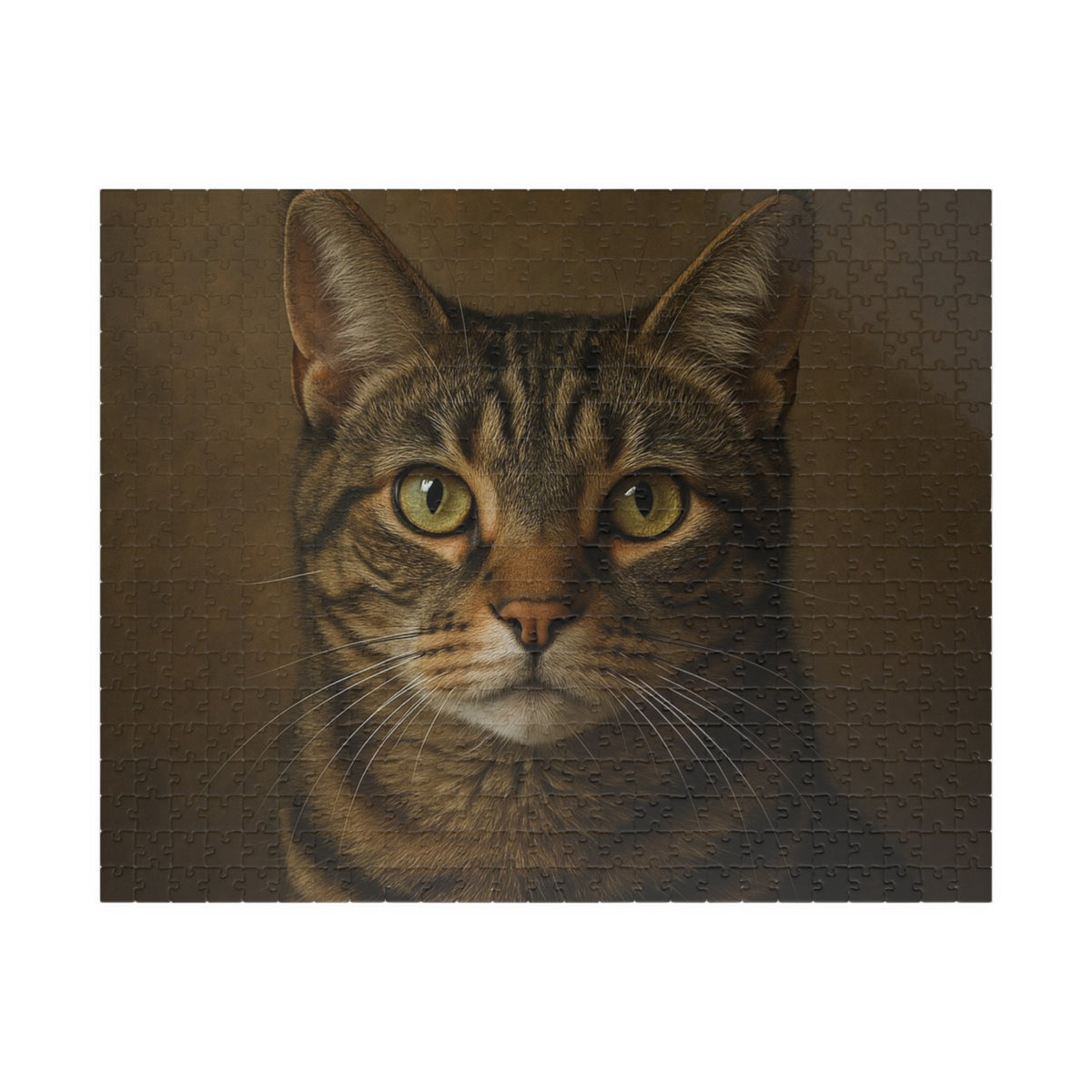 Tabby Cat Portrait Puzzle available piece count options 110 252 520 1014 - view 4