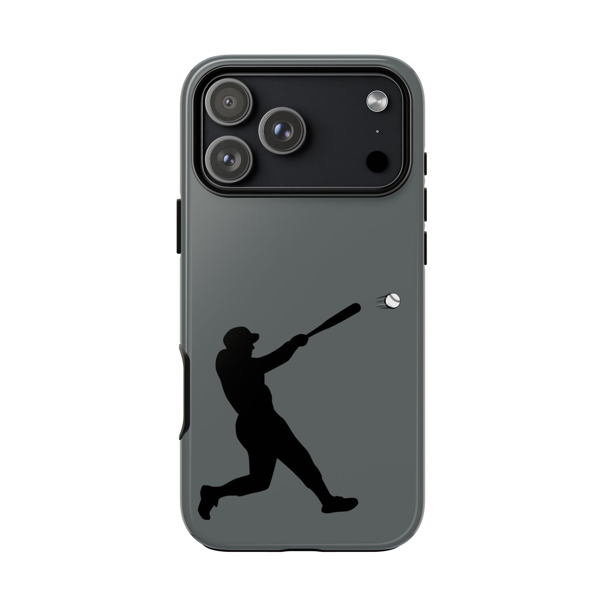 Printify baseball batter phone case, tough protective smartphone cover with baseball player design, fits various smartphone models.