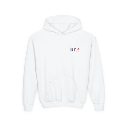 USA Flag Youth Hoodie, Youth Sweatshirt, Cool Hoodie for Kids, American Pride Apparel, Comfortable Boys and Girls Sweatshirt