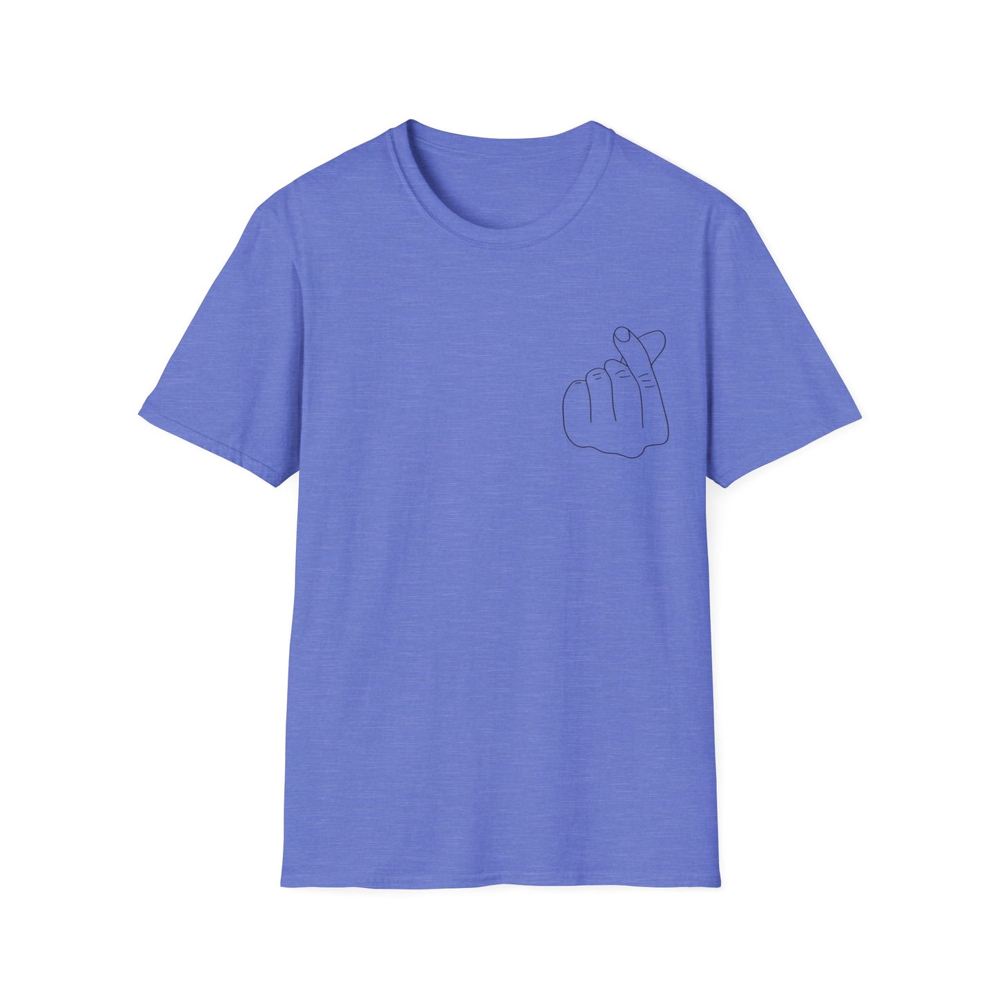 Trendy Unisex Softstyle T-Shirt with Love Hand Gesture Design