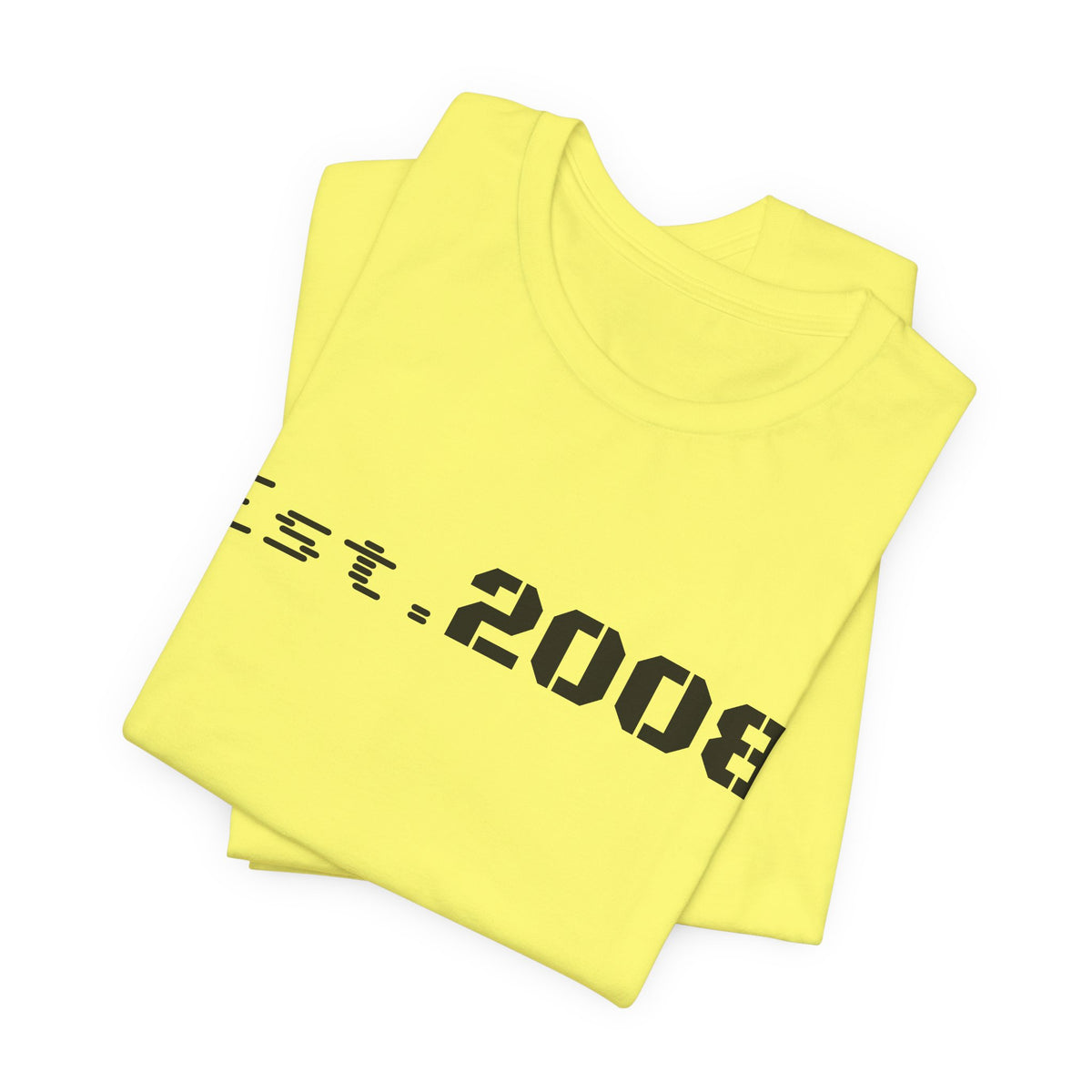 Black Printify T-shirt featuring "Established 2008" minimalist graphic design on front, casual style with crew neck.
