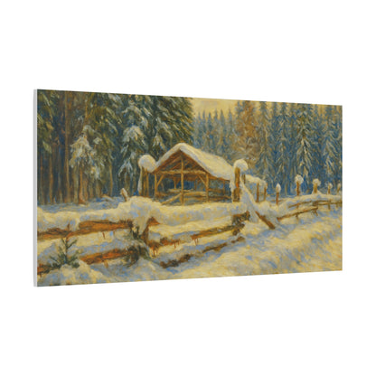 Canvas Wall Art, Winter Landscape Print, Home Decor, Rustic Art, Gift for Nature Lovers, Holiday Decoration - TRV