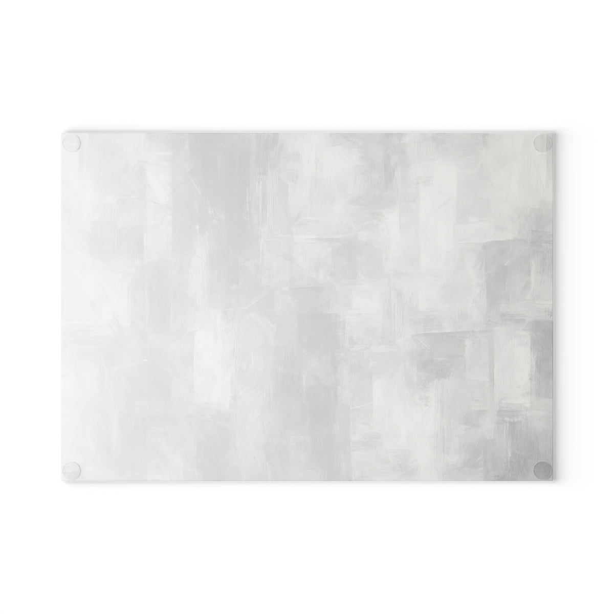 Glass Cutting Board — Abstract Gray Brushstroke Tempered Glass Chopping Board