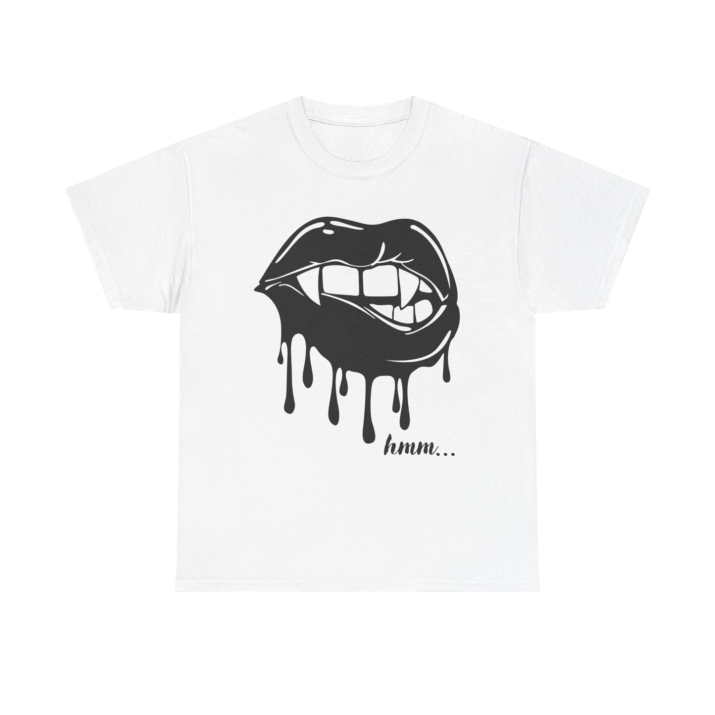 Edgy Graphic Tee - Dripping Lips Design - Unisex Heavy Cotton Tee