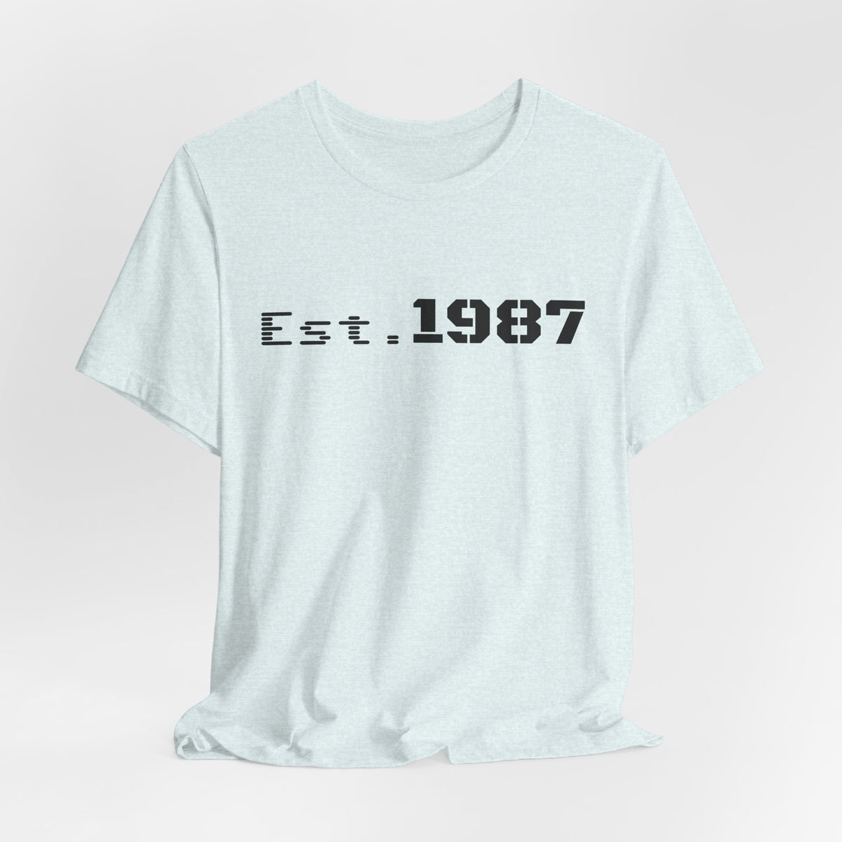 Vintage Est. 1987 T-Shirt by Printify featuring a classic design celebrating the year 1987.