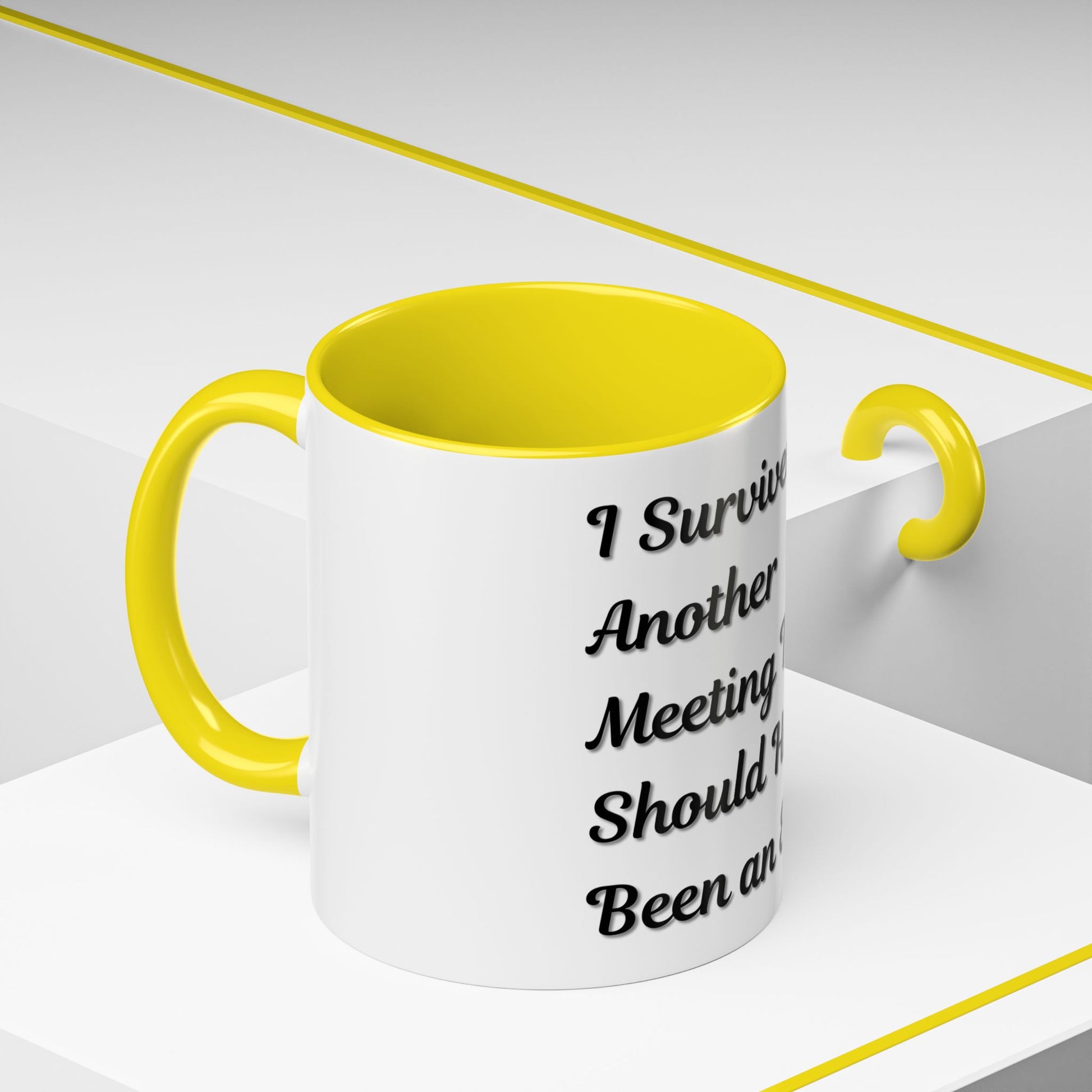 Humorous Coffee Mug - "I Survived Another Meeting That Should Have Been an Email" - TRV