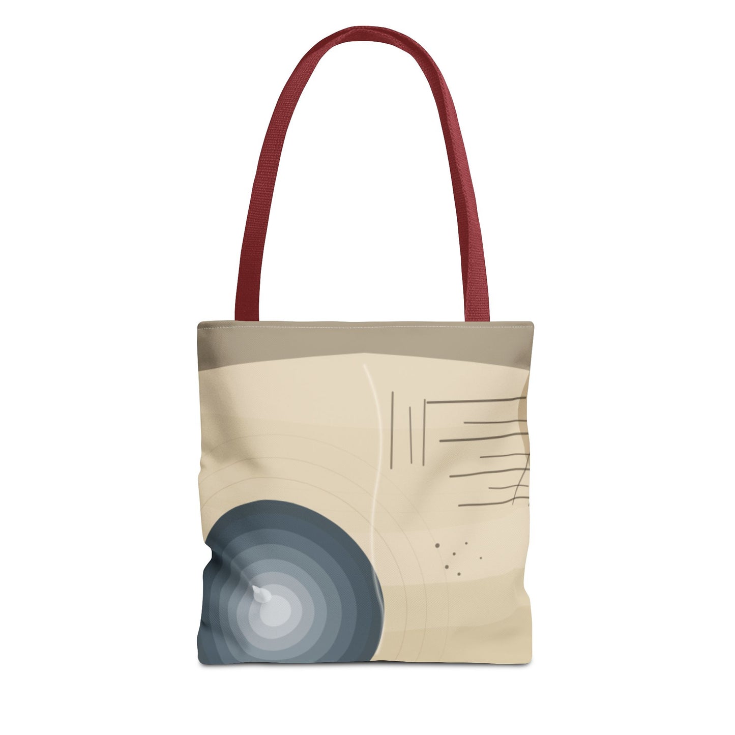 Abstract Neutral Waves Tote Bag | Geometric Circle Pattern