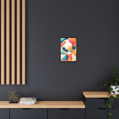 Colorful Geometric Abstract Art Matte Canvas Framed
