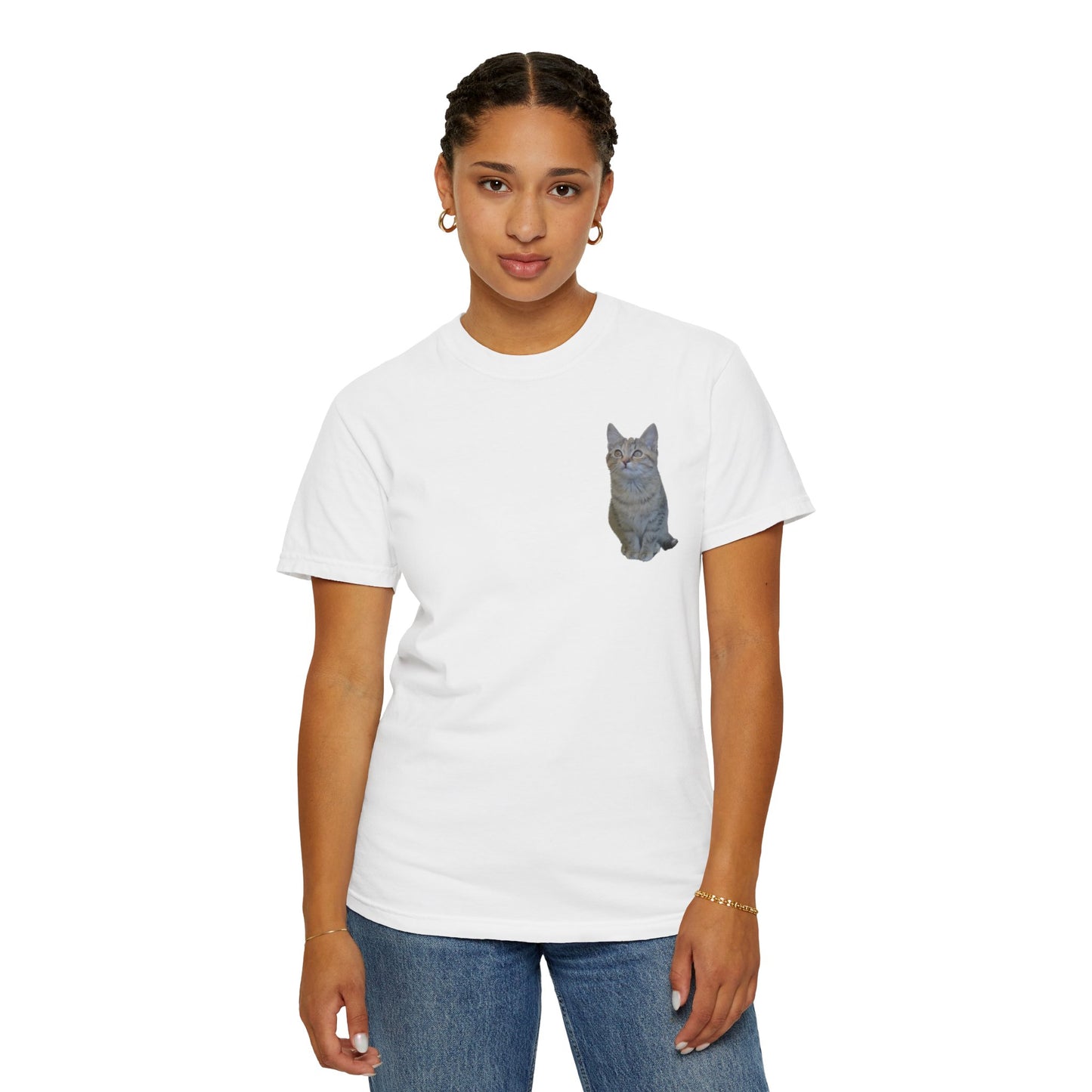 Whimsical Cat Pocket T-Shirt for Cat Lovers - TRV