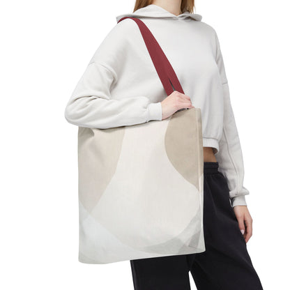 Neutral Abstract Geometric Tote Bag | Minimal Beige Shapes