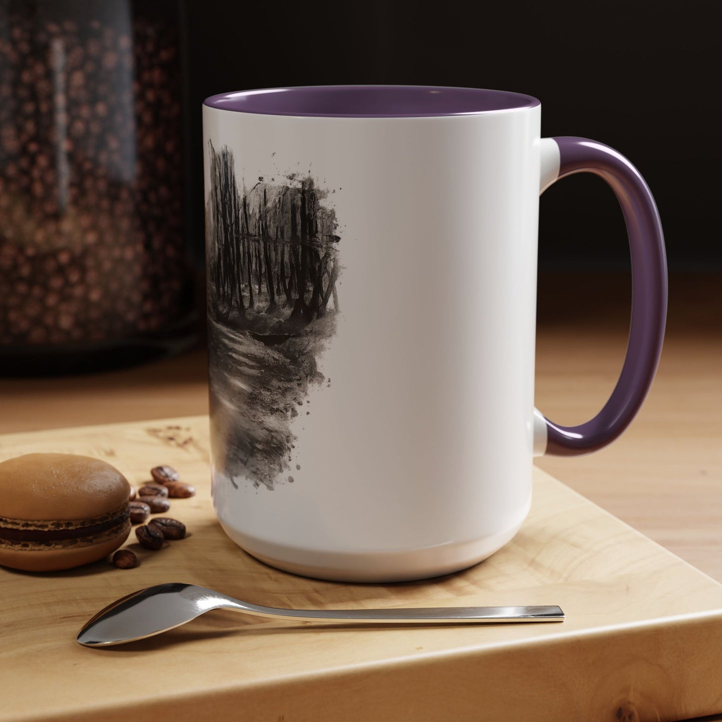 Moody Abstract Forest Coffee Mug | Unique Gift for Nature Lovers, Cozy Home Decor, Perfect for Coffee, Tea, and Hot Chocolate - TRV