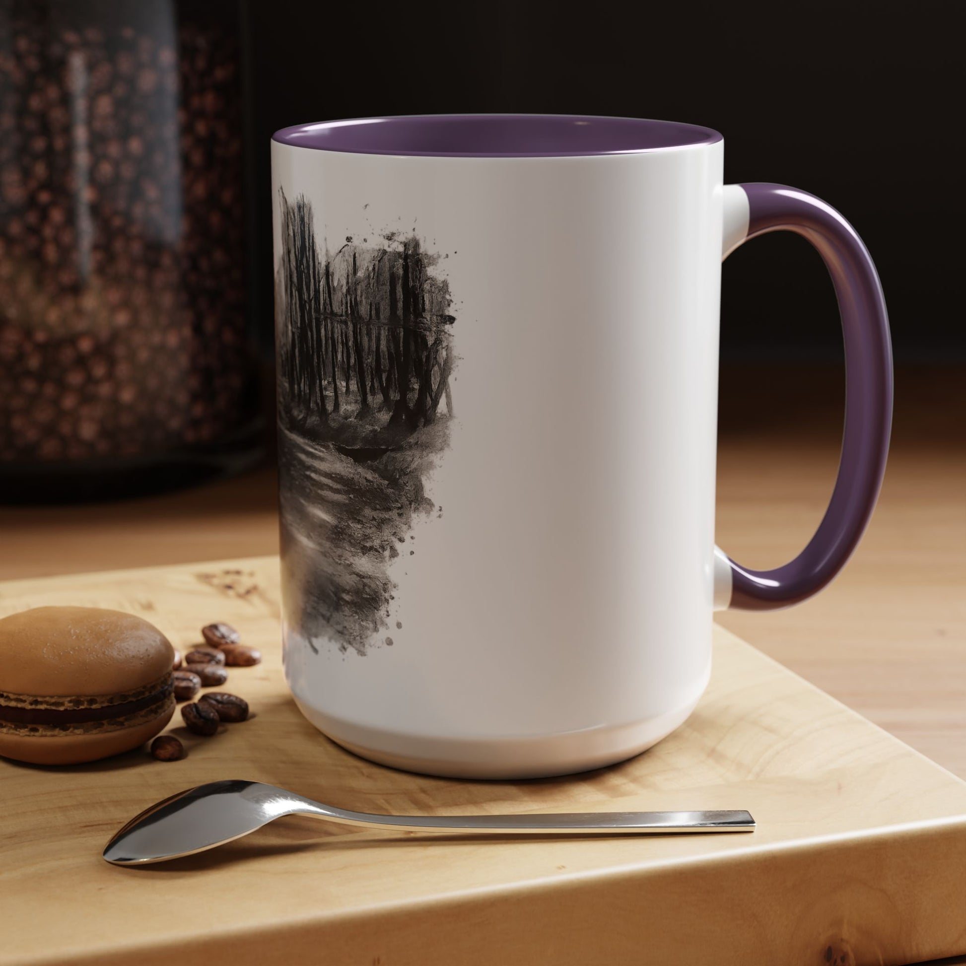 Moody Abstract Forest Coffee Mug | Unique Gift for Nature Lovers, Cozy Home Decor, Perfect for Coffee, Tea, and Hot Chocolate - TRV