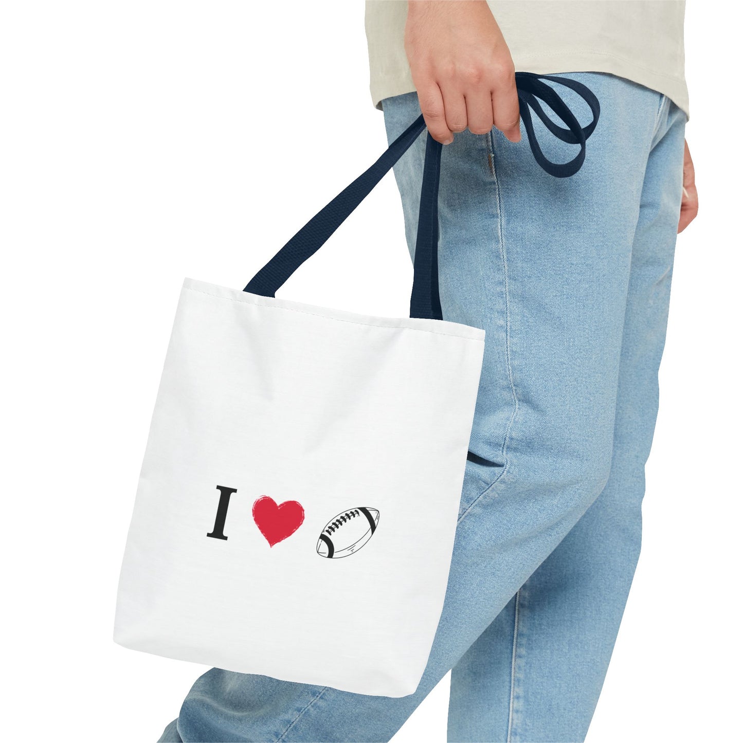 Football Lover's Tote Bag - Perfect for Game Day, Sports Events, Gifts for Fans, Eco-Friendly Carryall, Personal Use, Travel Bag - TRV