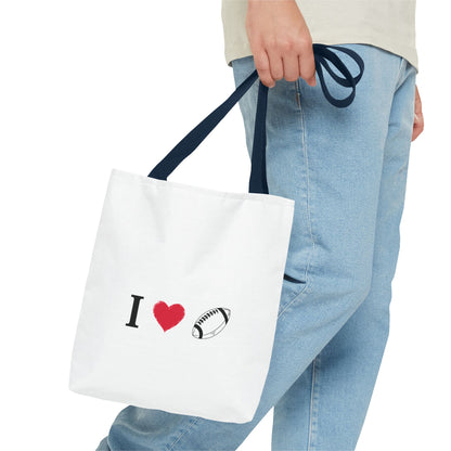 Football Lover's Tote Bag - Perfect for Game Day, Sports Events, Gifts for Fans, Eco-Friendly Carryall, Personal Use, Travel Bag - TRV