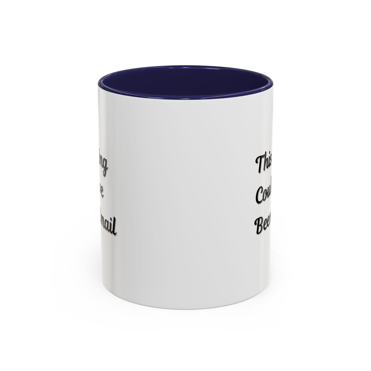 Funny office coffee mug with "This Meeting Could Have Been An Email" slogan, printed on a ceramic mug by Printify.
