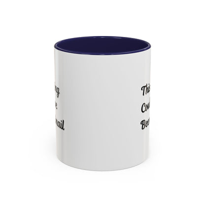 Funny office coffee mug with "This Meeting Could Have Been An Email" slogan, printed on a ceramic mug by Printify.
