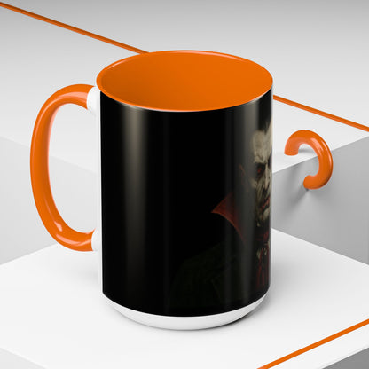 Gothic Dracula Vampire Accent Coffee Mug | Spooky Halloween Gift, Unique Home Decor, Collector's Mug, Coffee Lover's Gift