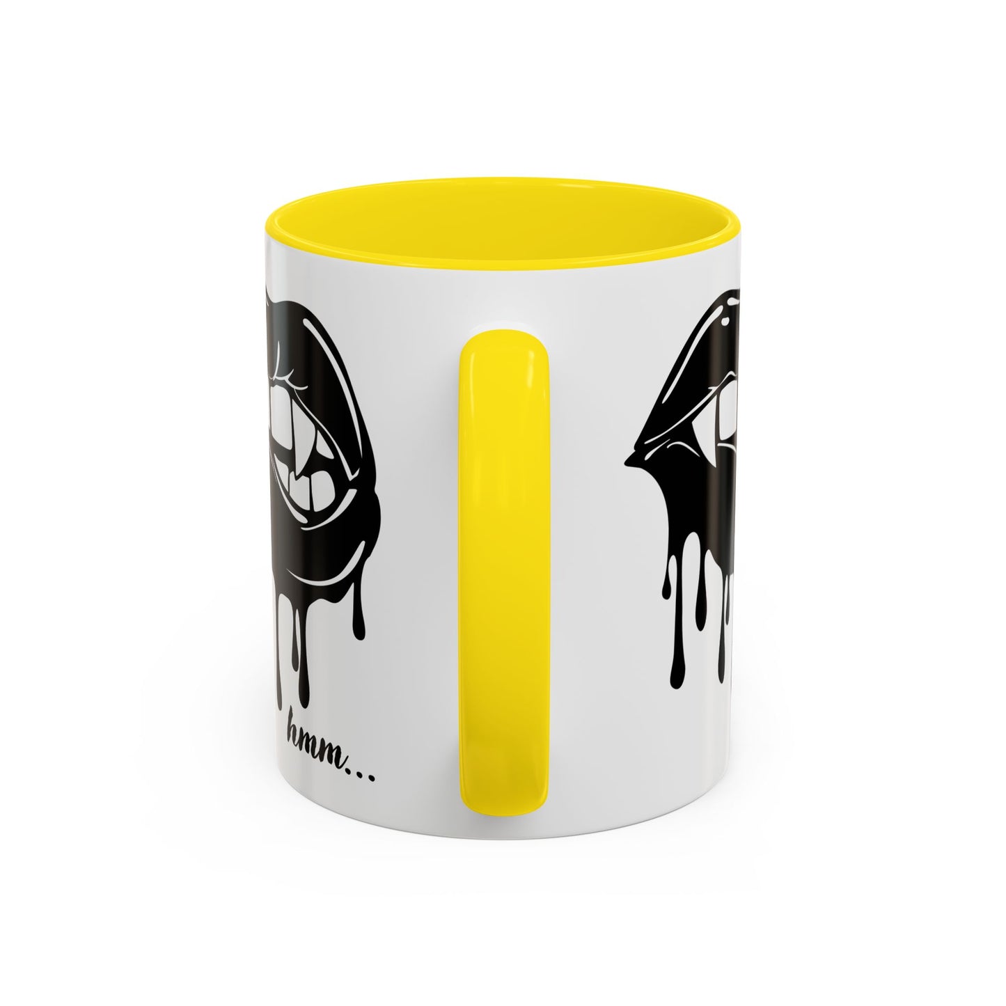 Dripping Lip Coffee Mug – "hmm..." Accent Ceramic Mug (11/15oz)