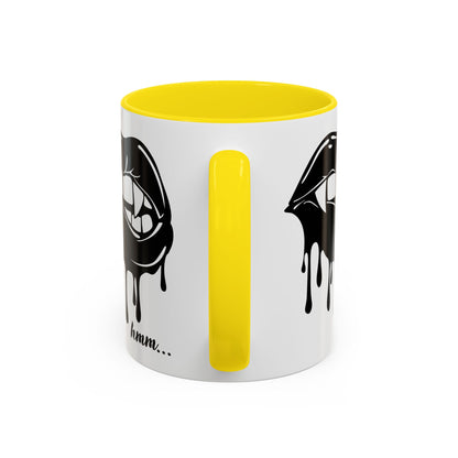 Dripping Lip Coffee Mug – "hmm..." Accent Ceramic Mug (11/15oz)