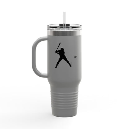 Baseball Player Silhouette 40oz Insulated Travel Mug
