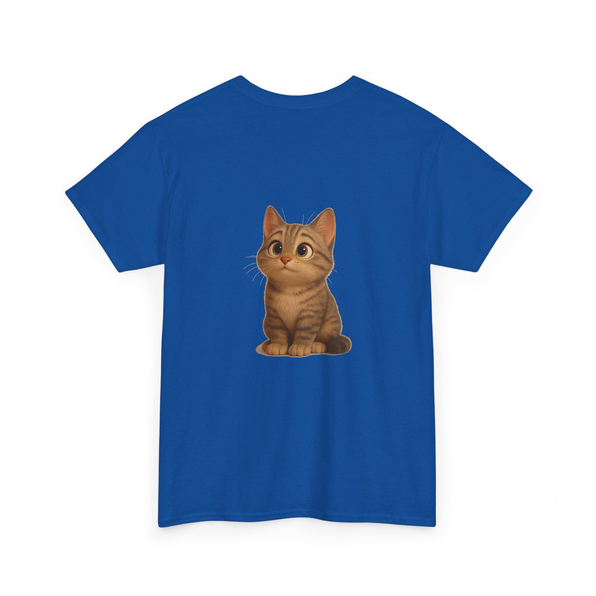 Brown kitten graphic T-shirt for cat lovers, featuring a cute feline design on a comfortable Printify tee.