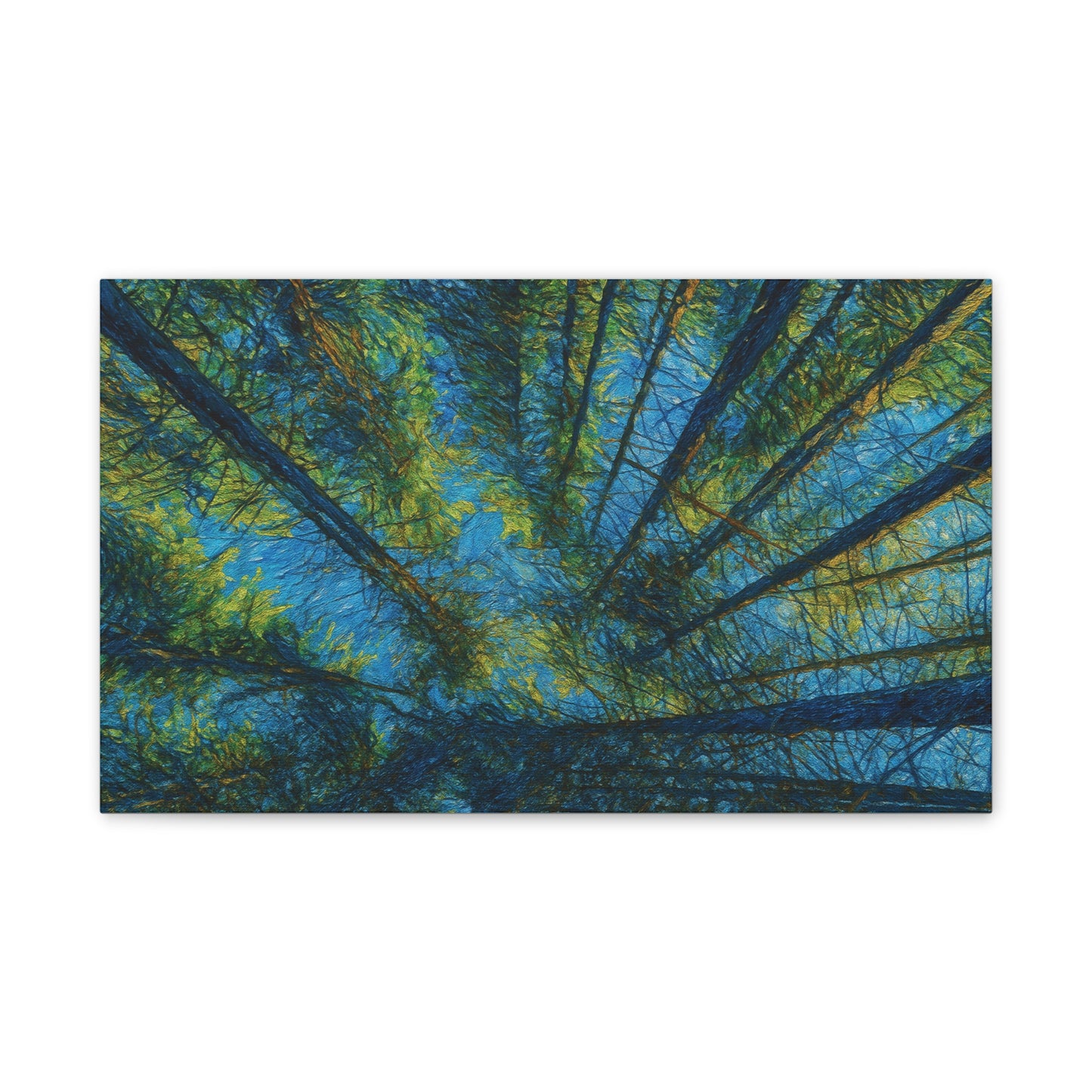 Canvas Wall Art, Forest Perspective Print, Nature Decor, Home & Office Art, Rustic Wall Hanging, Tree Art for Nature Lovers - TRV