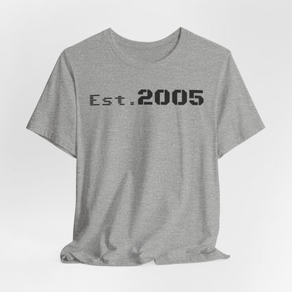 Est. 2005 Unisex Tee, Vintage T-Shirt, Custom Year Shirt, Birthday Gift, Casual Wear