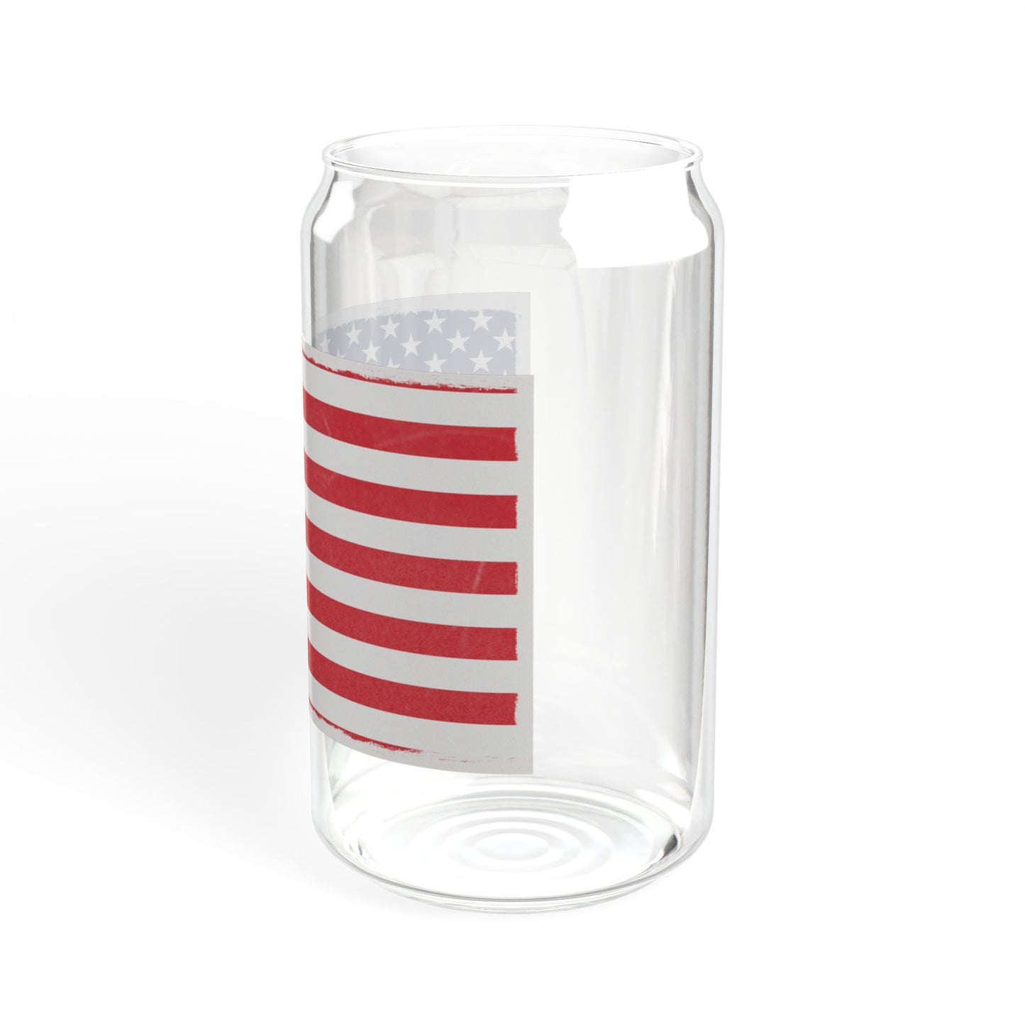 American Flag Sipper Glass — 16oz Patriotic Drink Tumbler with Straw