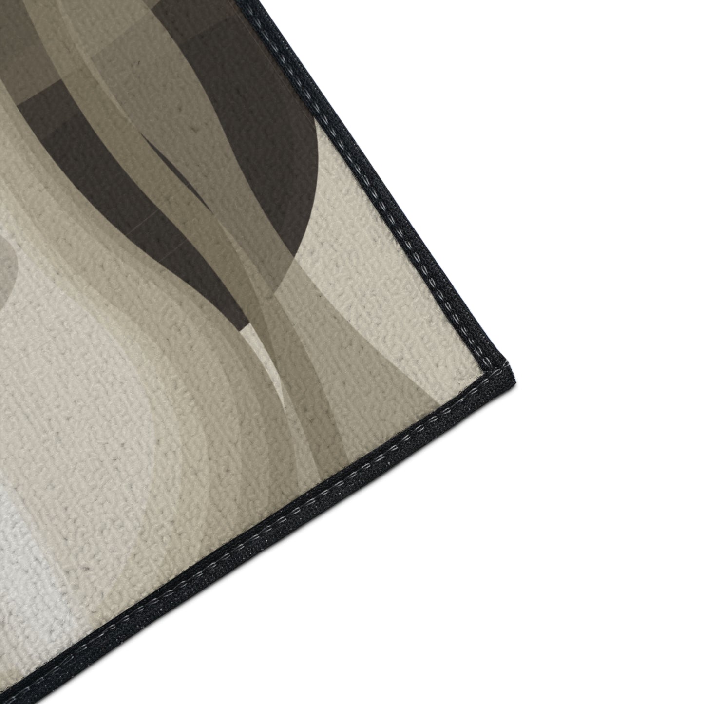 Neutral Abstract Swirls Heavy Duty Floor Mat | Modern Entryway Rug