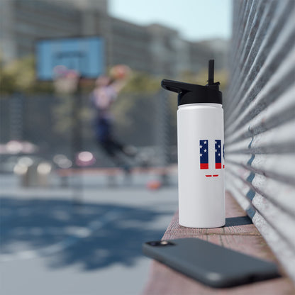 USA Flag Stainless Steel Water Bottle — Patriotic Travel Flask