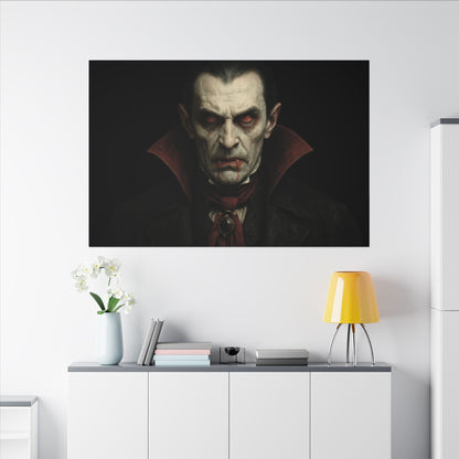 Gothic Vampire Canvas Wall Art, Spooky Decor, Halloween Home Accent, Creepy Art Piece, Horror Themed Gift