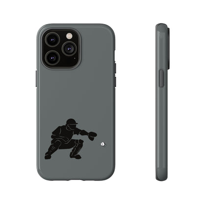 Printify baseball catcher phone case, durable protective cover with sports-themed design for iPhone and Android devices.