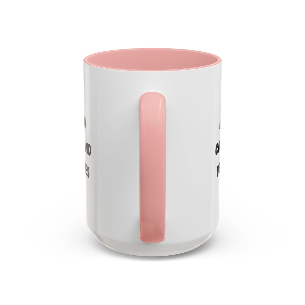 White ceramic coffee mug with "I Run on Coffee and Deadlines" printed in black text, featuring a handle and a glossy finish.
