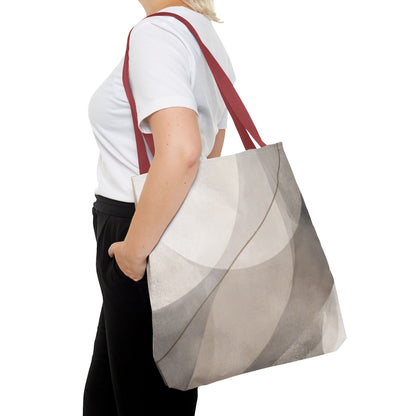 Neutral Abstract Watercolor Waves Tote Bag | All-Over Print