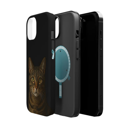 Magnetic Impact-Resistant Phone Case — Realistic Tabby Cat Portrait