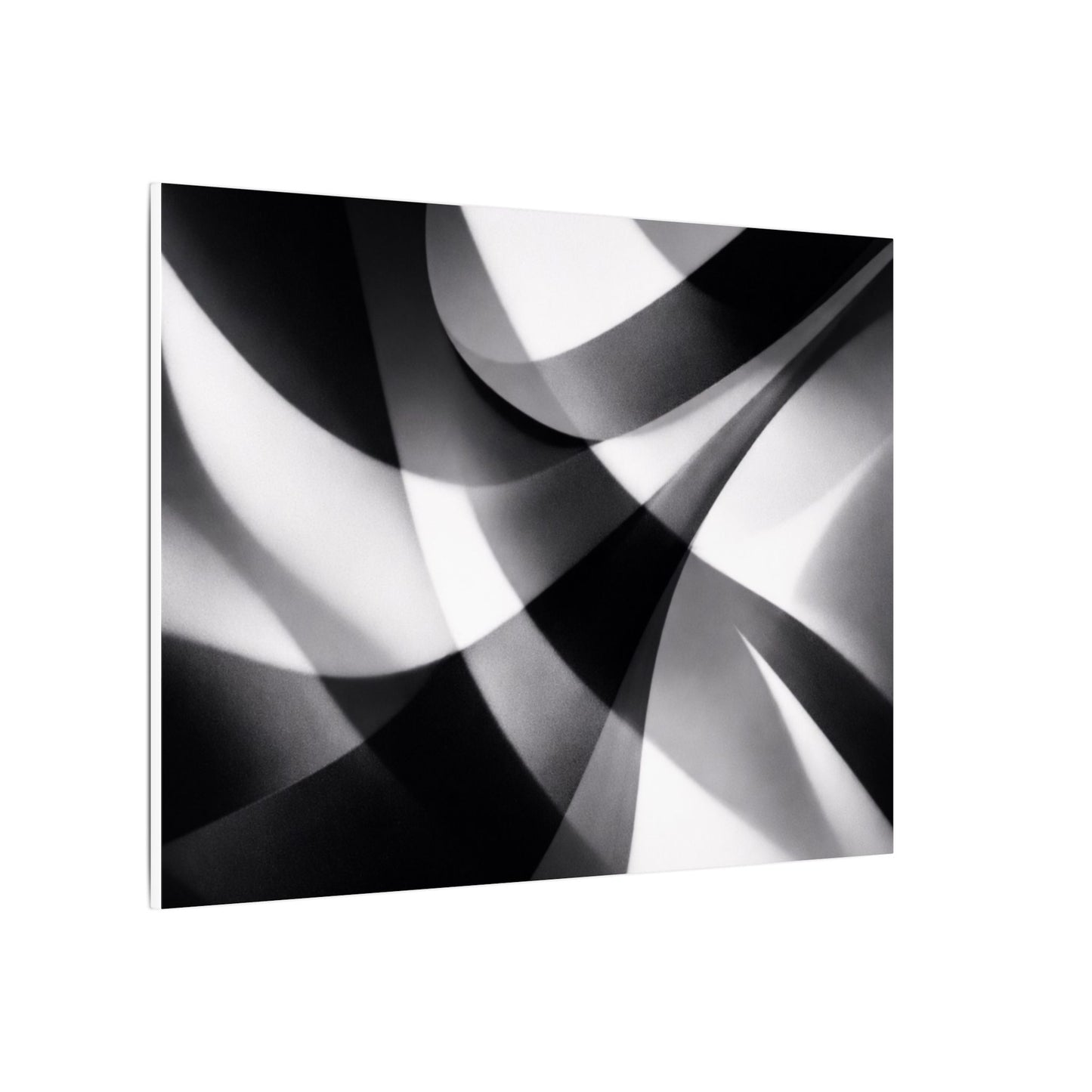 Abstract Black and White Swirl Matte Canvas