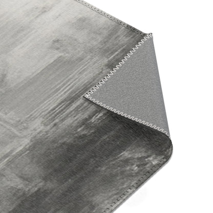 Abstract gray watercolor area rug by Printify, modern neutral design, perfect for living room accents and contemporary decor.