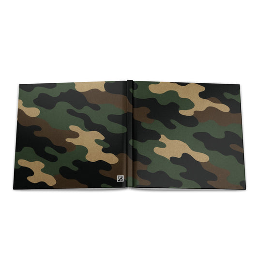 Camouflage Hardcover Photo Book — Military Camo Keepsake Album