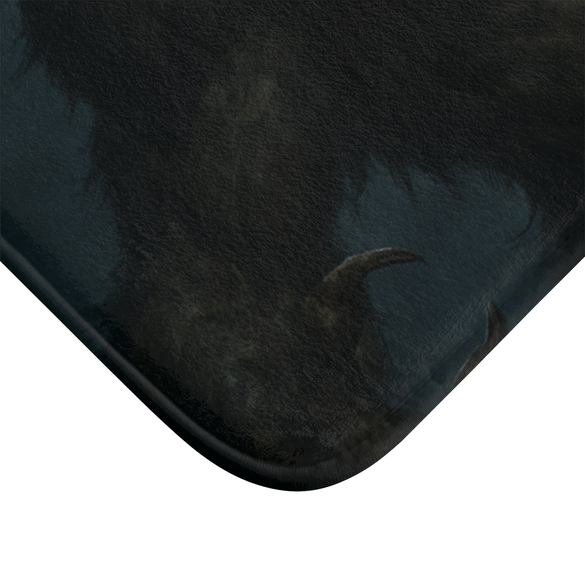 Werewolf Moon bath mat featuring a spooky horror design, printed by Printify, showing a haunting moon and eerie night scene.