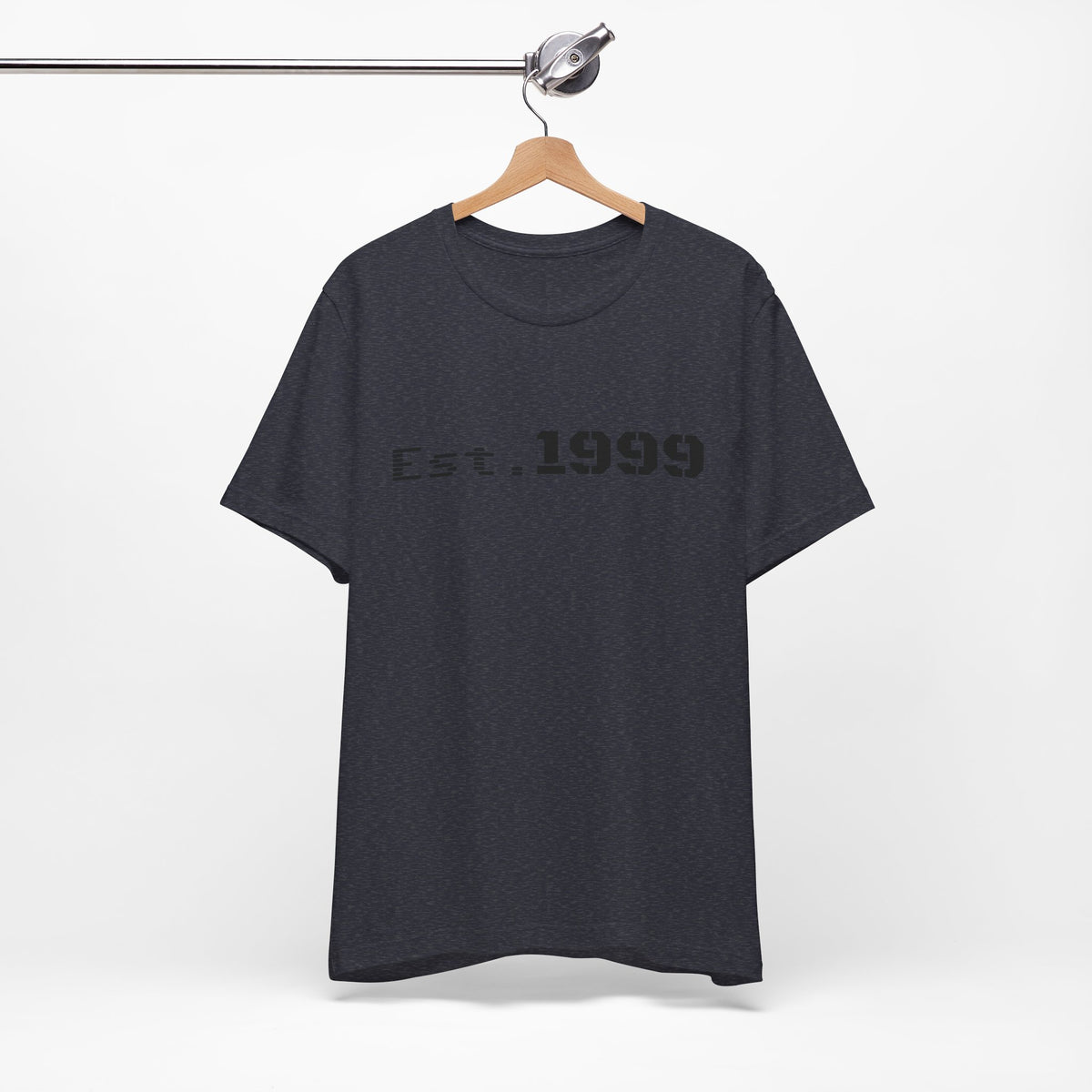 Vintage minimalist Est. 1999 T-shirt by Printify featuring clean design and classic birth year typography.