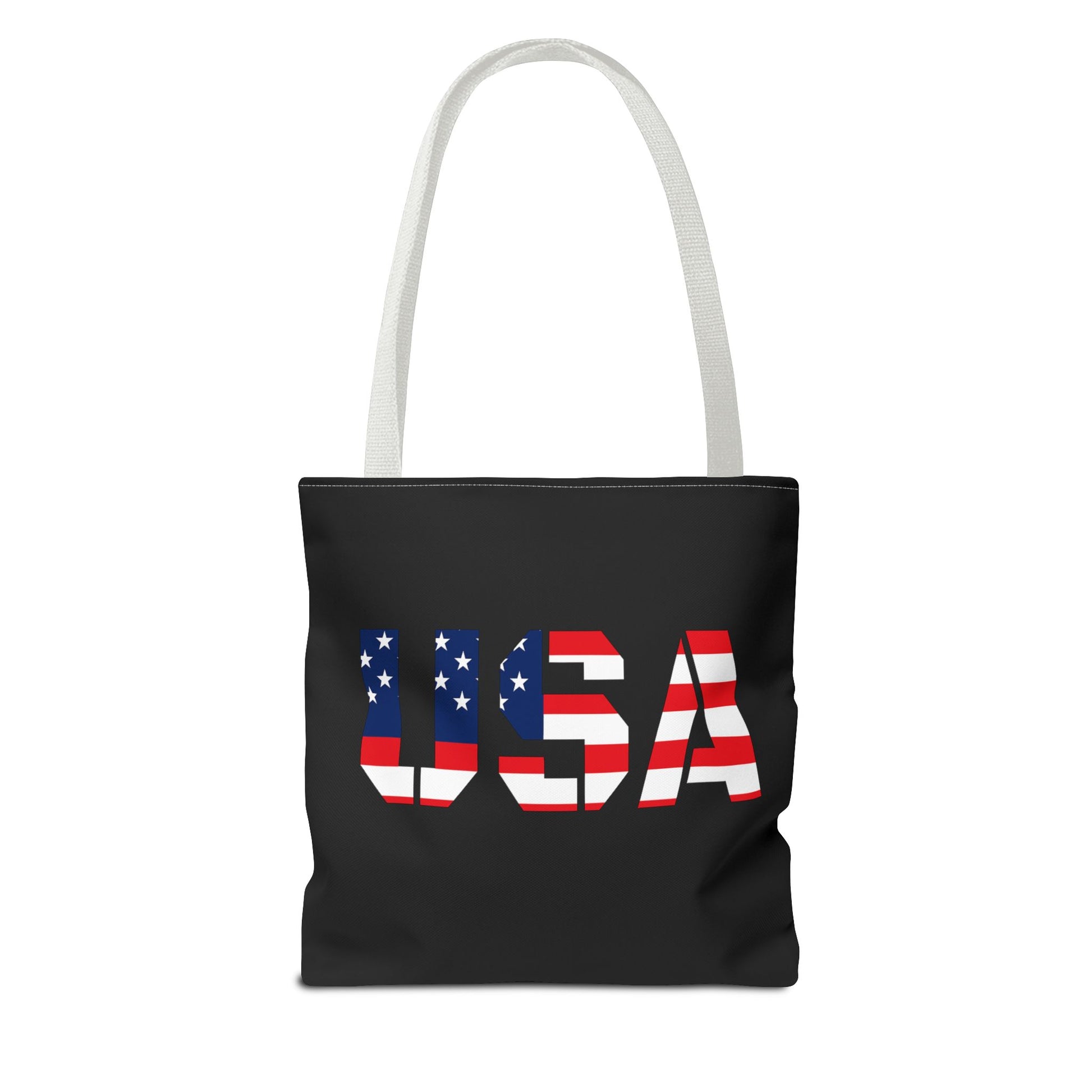 Patriotic USA Print Tote Bag, Reusable Shopping Bag, 4th of July Gift, Summer Carryall, American Flag Style - TRV