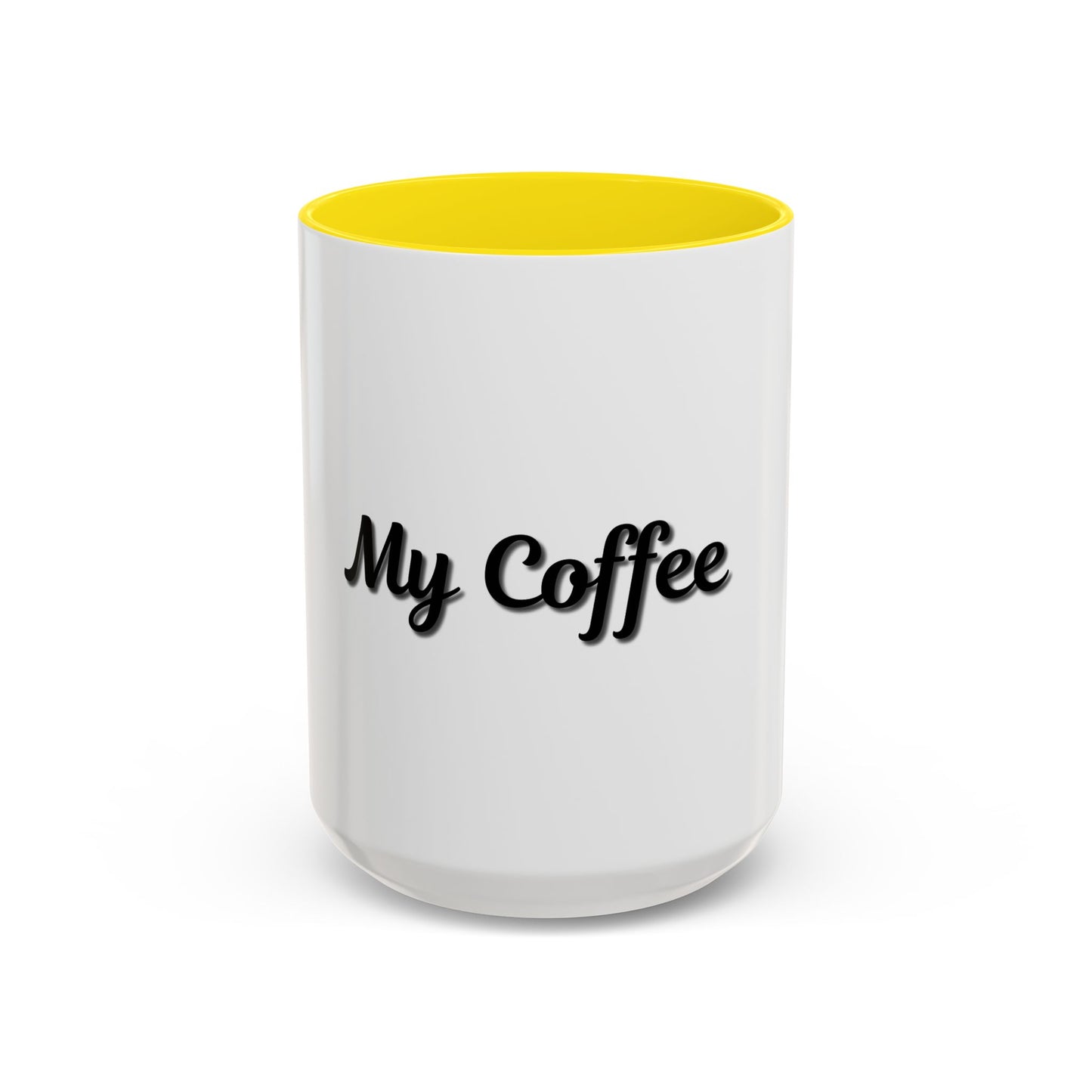 Personalized My Coffee Accent Mug - 11oz & 15oz Coffee Cups for Coffee Lovers - TRV