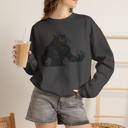Fierce Werewolf Graphic Sweatshirt, Cozy Unisex Crewneck, Perfect for Casual Outfits, Halloween Apparel, Everyday Wear