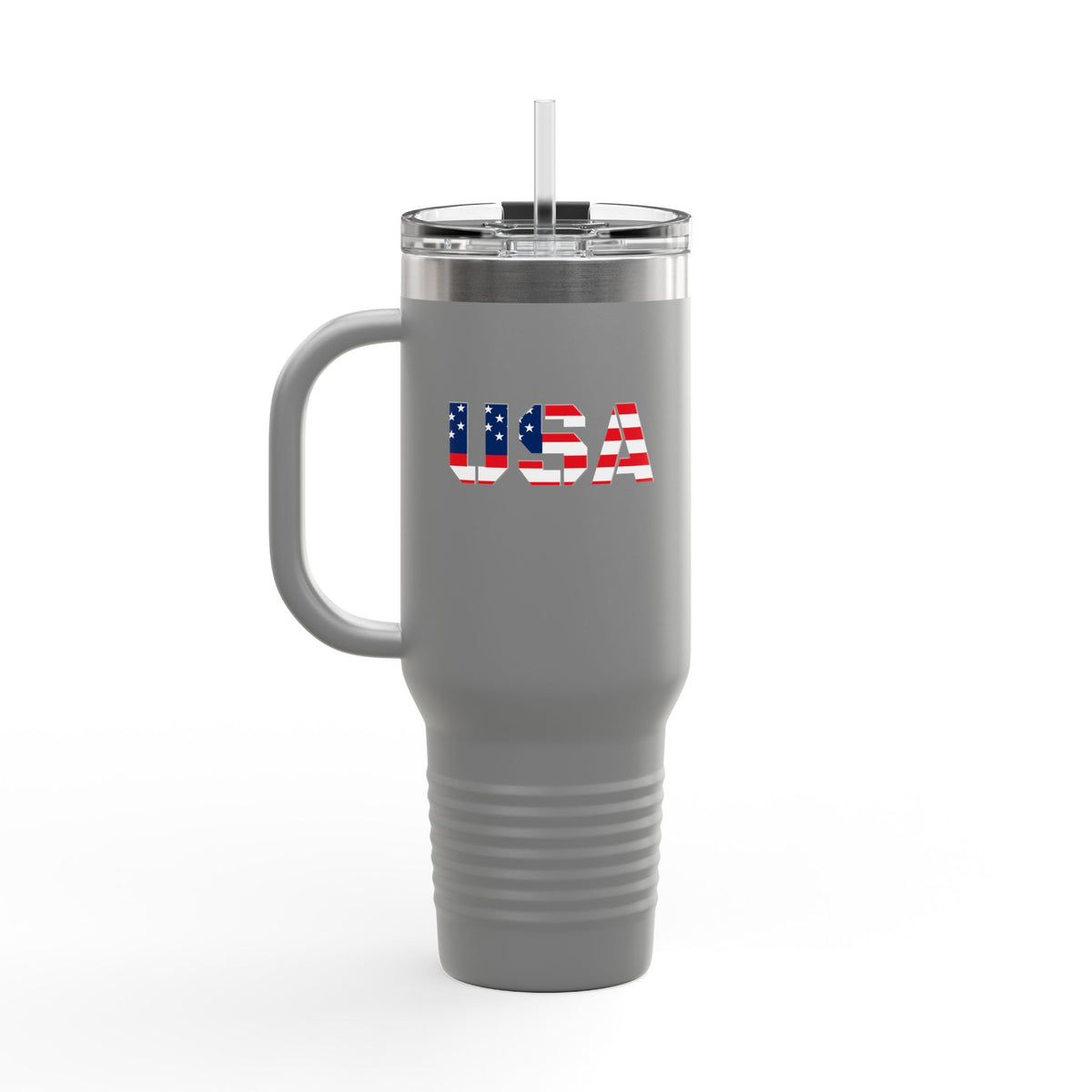 USA design 40oz insulated stainless steel travel mug with handle - view 18