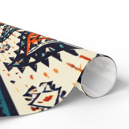 Southwestern Aztec Pattern Wrapping Paper Roll — Rustic Tribal Gift Wrap