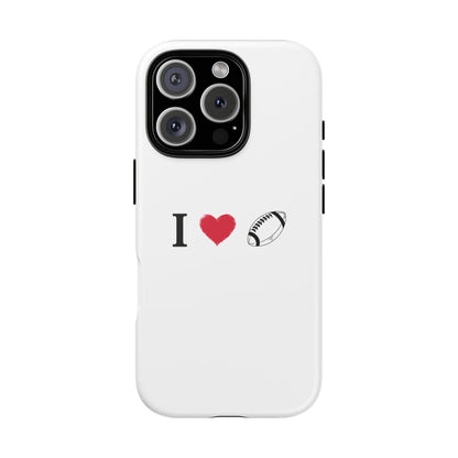 Football Love Phone Case - Tough Cases, Unique Sports Lover Gift, Personalized Cellphone Cover, Birthday Present, Sports Equipment - TRV